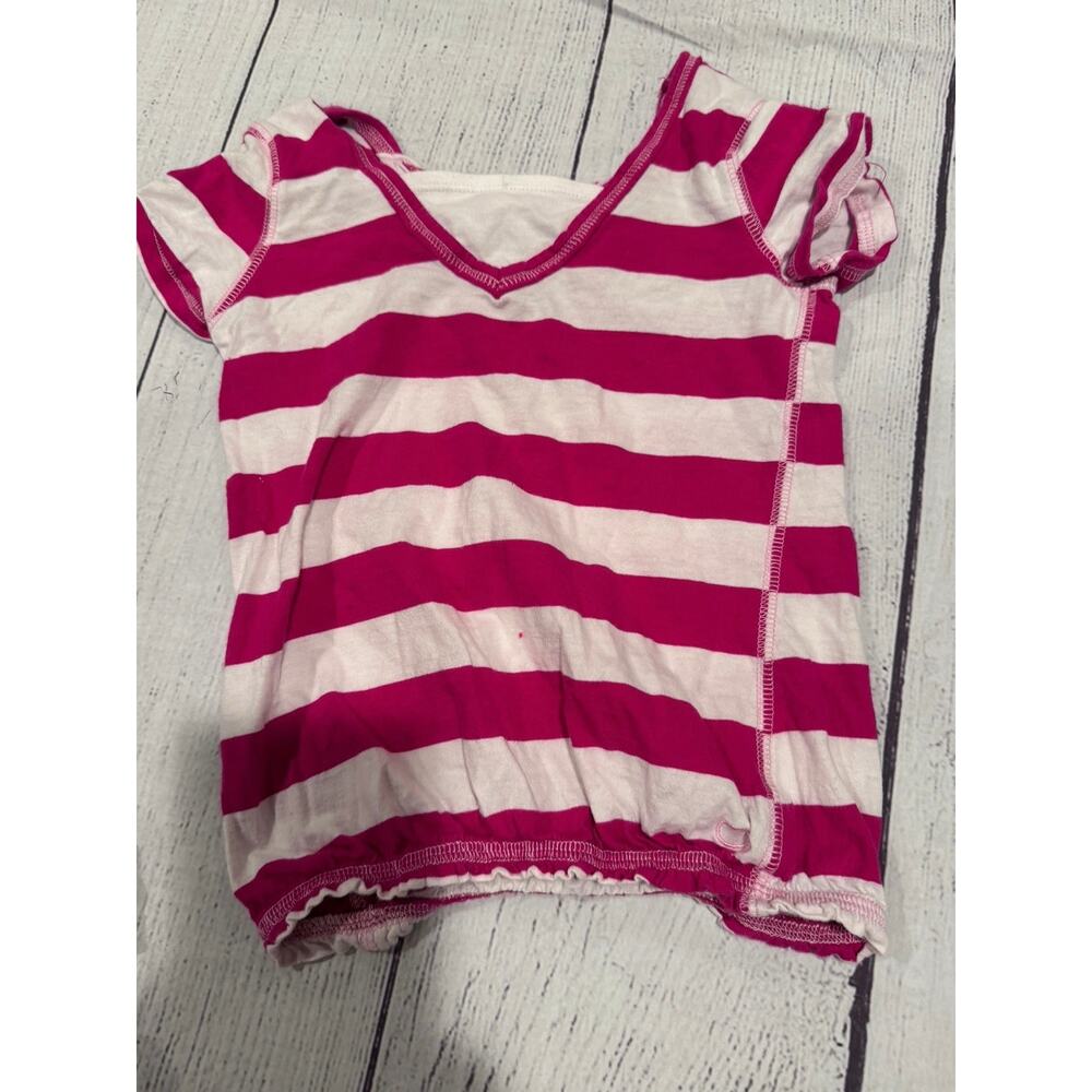 OP Pink and White Striped Shirt Size XS 4/5